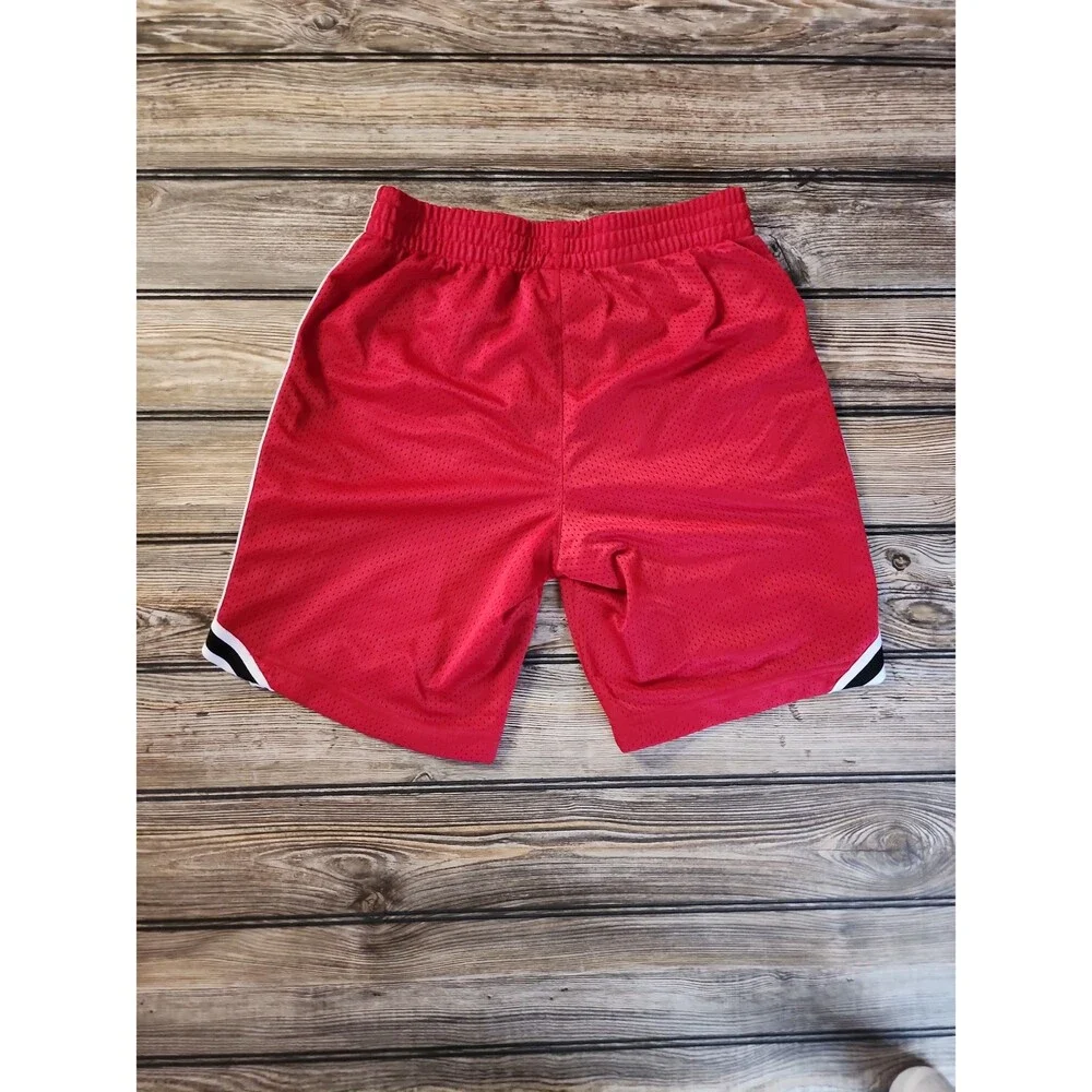Champion Red Athletic Mesh Shorts with White Stripes Boys XL 14/16